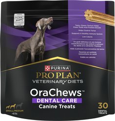 Purina Pro Plan Veterinary Diets Orachews Small & Medium Low Fat Chicken Adult Dental Dog Treats, 30 count