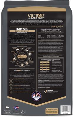 Show full view: VICTOR Bully Fuel High Protein Gluten-Free Beef & Chicken Dry Dog Food, 40-lb bag slide 4 of 11