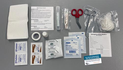 Show full view: Show Me Animal African Grey Parrot First Aid Kit, White Case slide 2 of 3