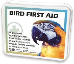 Show Me Animal African Grey Parrot First Aid Kit, White Case