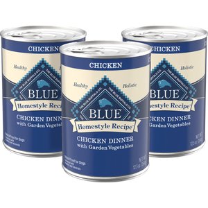 Blue Buffalo Homestyle Recipe Chicken Dinner with Garden Vegetables & Brown Rice Canned Dog Food, 12.5-oz can, 3 count