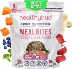 Healthybud Lamb & Salmon Bites Freeze-Dried Raw Dog Food Kibble-Style, 14-oz bag