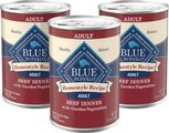 Blue Buffalo Homestyle Recipe Beef Dinner with Garden Vegetables & Sweet Potatoes Canned Dog Food, 12.5-oz c...