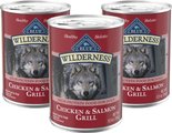 Blue Buffalo Wilderness Salmon & Chicken High-Protein Grain-Free Adult Canned Dog Food, 12.5-oz can, 3 count
