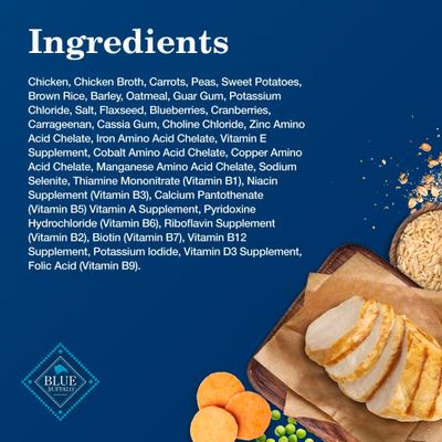 Show full view: Blue Buffalo Homestyle Recipe Chicken Dinner with Garden Vegetables & Brown Rice Canned Dog Food, 12.5-oz can, 3 count slide 6 of 12