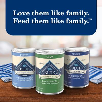 Show full view: Blue Buffalo Homestyle Recipe Lamb Dinner with Garden Vegetables Canned Dog Food, 12.5-oz can, 3 count slide 10 of 12