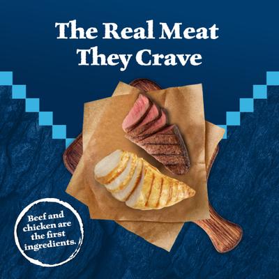 Show full view: Blue Buffalo Wilderness Beef & Chicken Grill Grain-Free Canned Dog Food, 12.5-oz can, 3 count slide 4 of 12