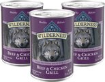 Blue Buffalo Wilderness Beef & Chicken Grill Grain-Free Canned Dog Food, 12.5-oz can, 3 count