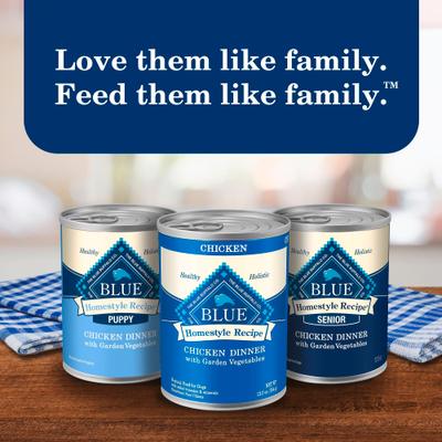Show full view: Blue Buffalo Homestyle Recipe Beef Dinner with Garden Vegetables & Sweet Potatoes Canned Dog Food, 12.5-oz can, 3 count slide 10 of 12