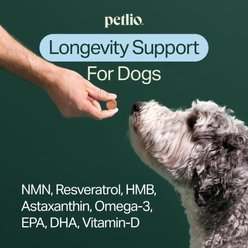 Petlio Longevity+ Chicken Flavored Soft Chew Health Supplement for Dogs, 30 count slide 2 of 9