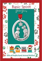 Basic Spirit All Paws Matter Animal Welfare Ornament, Silver