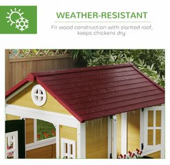 Outsunny Wooden Chicken Coop for Duck & Goose, Beige, 44.9 x 49. x 53.1-in slide 2 of 9