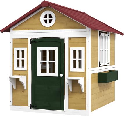 Show full view: Outsunny Wooden Chicken Coop for Duck & Goose, Beige, 44.9 x 49. x 53.1-in slide 4 of 9