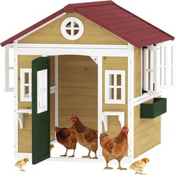 Outsunny Wooden Chicken Coop for Duck & Goose, Beige, 44.9 x 49. x 53.1-in slide 1 of 9