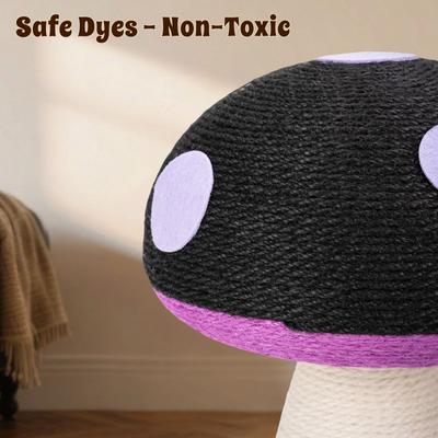 Show full view: Happy & Polly Mushroom Series Sisal Cat Scratcher Toy, Purple, Large slide 8 of 11