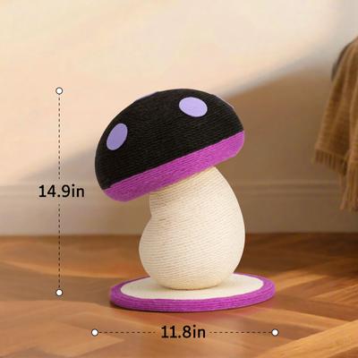 Show full view: Happy & Polly Halloween Mushroom Sisal Cat Scratcher Toy, Purple, Medium slide 9 of 9