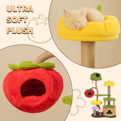 Show full view: Happy & Polly Jungle Enchanted World 70-in Fleece Multi-Level Cat Tree & Condo, Jumbo slide 9 of 10