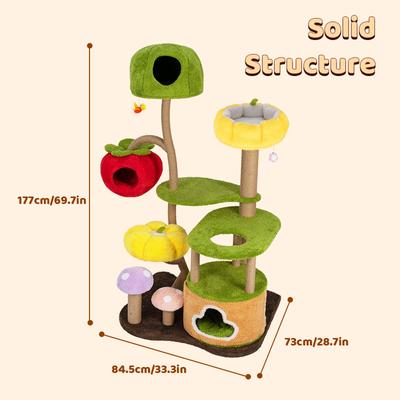 Show full view: Happy & Polly Jungle Enchanted World 70-in Fleece Multi-Level Cat Tree & Condo, Jumbo slide 10 of 10