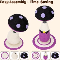 Happy & Polly Mushroom Cat Scratcher Toy, Purple, Set of 2, Purple slide 2 of 9