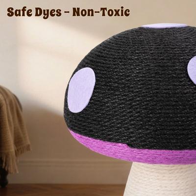 Show full view: Happy & Polly Mushroom Cat Scratcher Toy, Purple, Set of 2, Purple slide 8 of 10