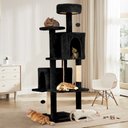 TSCOMON Multi-Level 58-in Plush Cat Tree & Condo, Black