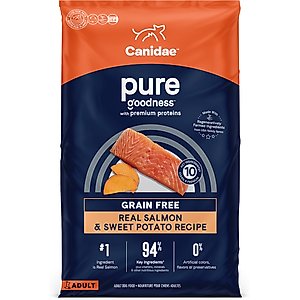 CANIDAE Pure Farm to Bowl Wild-Caught Salmon & Sweet Potato Recipe Dry Dog Food, 22-lb bag