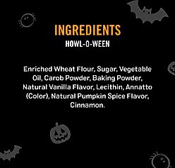 Three Dog Bakery Howl-O-Ween Lick'n Crunch Carob & Pumpkin Cookies Dog Treats, 13-oz bag slide 2 of 7