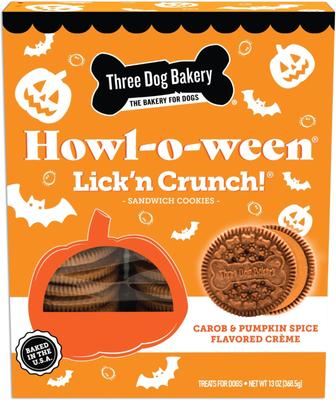 Out of Stock - THREE DOG BAKERY Howl-O-Ween Lick'n Crunch Carob