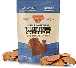 Gaines Family Farmstead Turkey Tendon Chips Single Ingredient Dog Treats, 5-oz bag