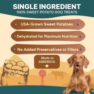 Show full view: Gaines Family Farmstead Sweet Potato Chips Single Ingredient Dog Chews, 8-oz bag slide 4 of 6