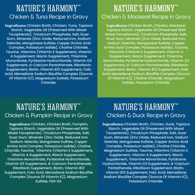 Show full view: Solid Gold Nature's Harmony Variety Pack Grain-Free Shreds in Gravy Wet Cat Food, 3-oz can, case of 12 slide 8 of 10