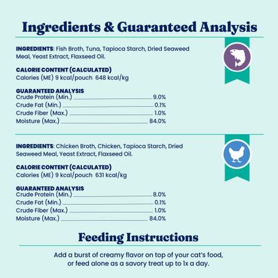 Show full view: Solid Gold SeaMeal Mousse Lickable Squeeze Variety Pack Skin & Coat Digestive & Immune Health Cat Treats, 6 count slide 9 of 10