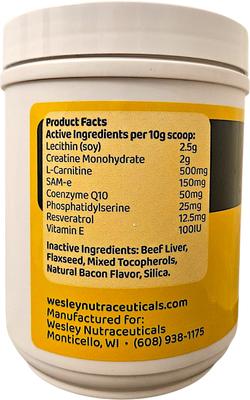 Show full view: Wesley Nutraceuticals Cognitive Blend Powder Supplement for Dogs, 300-g jar slide 3 of 5