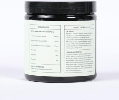 Show full view: Petlio Longevity+ Chicken Flavored Powder Health Supplement for Cats, 90 scoops slide 3 of 11