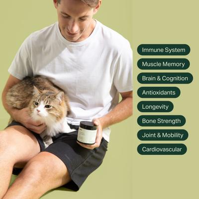 Show full view: Petlio Longevity+ Chicken Flavored Powder Health Supplement for Cats, 90 scoops slide 5 of 11