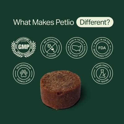 Show full view: Petlio Longevity+ Chicken Flavored Soft Chew Health Supplement for Dogs, 30 count slide 5 of 10