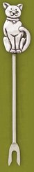 Basic Spirit Cat Hors D'Oeuvre Pick, Silver