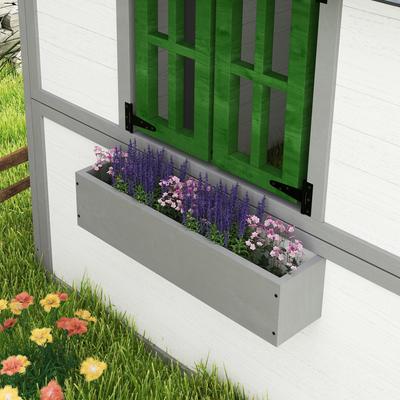 Show full view: Outsunny Wooden Chicken Coop for Duck & Goose, White, 44.9 x 49. x 53.1-in slide 7 of 9