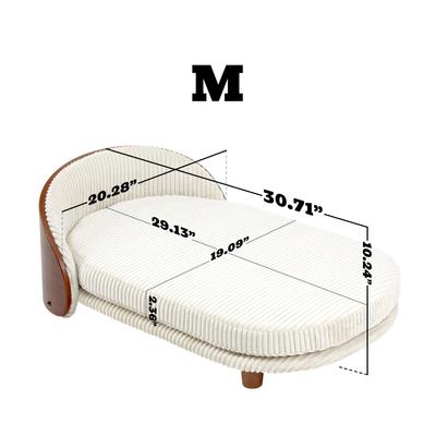 Show full view: KZLAA Luxury Solid Wood Dog Bed with Legs, Medium slide 3 of 9