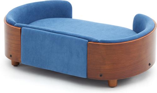 Show full view: KZLAA Luxury Solid Wood Dog Bed with Legs & Bent Wood Back, Small slide 4 of 8