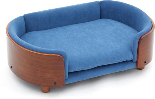 Show full view: KZLAA Luxury Solid Wood Dog Bed with Legs & Bent Wood Back, Small slide 3 of 8