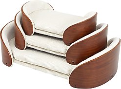 KZLAA Luxury Solid Wood Dog Bed with Bent Wood Back, Small slide 2 of 8