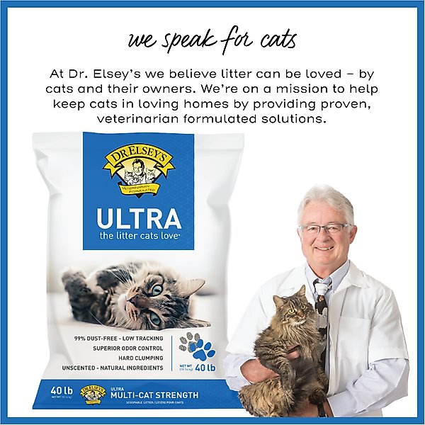 Dr. Elsey's Ultra Unscented Clumping Clay Cat Litter