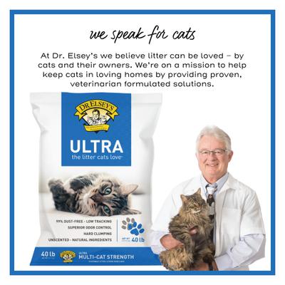 Show full view: Dr. Elsey's Ultra Unscented Clumping Clay Cat Litter, 40-lb bag slide 7 of 11