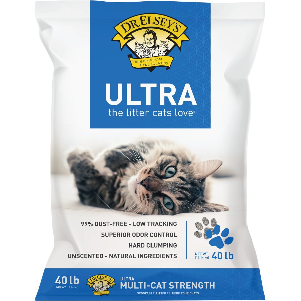 Dr. Elsey's Ultra Unscented Clumping Clay Cat Litter, 120-lb bundle