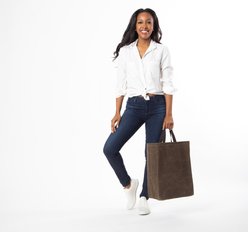 CB Station Personalized Waxed Market Tote Bag, Olive slide 2 of 6