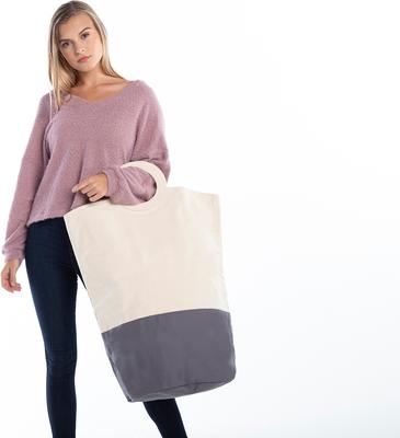 Show full view: CB Station Personalized Laundry Hamper, Gray slide 3 of 7