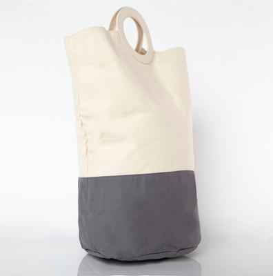 Show full view: CB Station Personalized Laundry Hamper, Gray slide 2 of 7