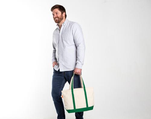 Show full view: CB Station Personalized Classic Tote Bag, Emerald, Medium, Horseshoe slide 3 of 3