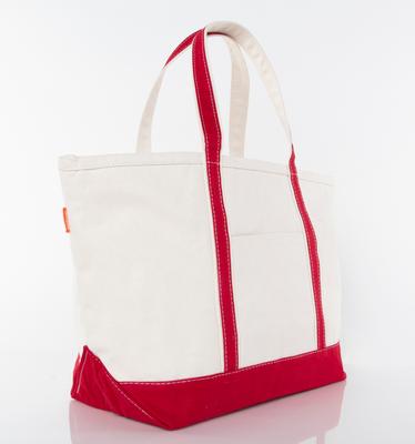 Show full view: CB Station Personalized Classic Tote Bag, Red, Large slide 2 of 7